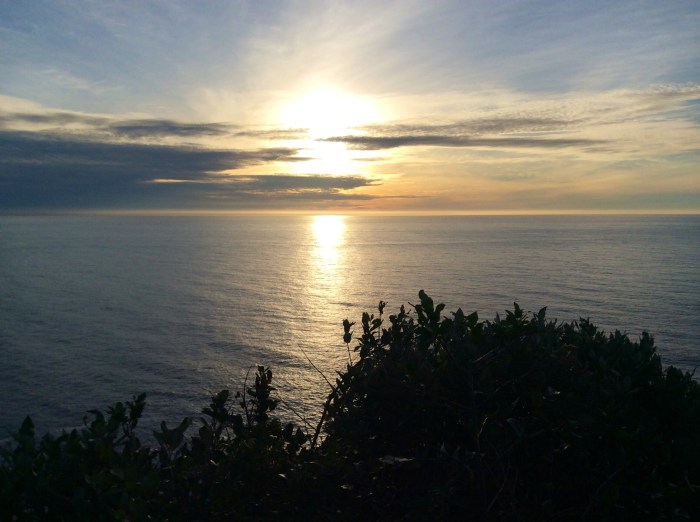 ...et notamment premier véritable coucher de soleil sans les montagnes au travers !
