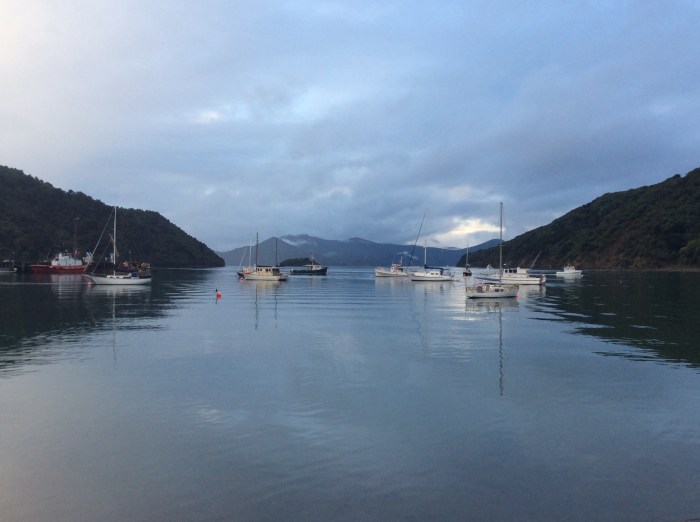 La petite surprise d'une journée peu prometteuse : un joli port bordé par la baie du Nord