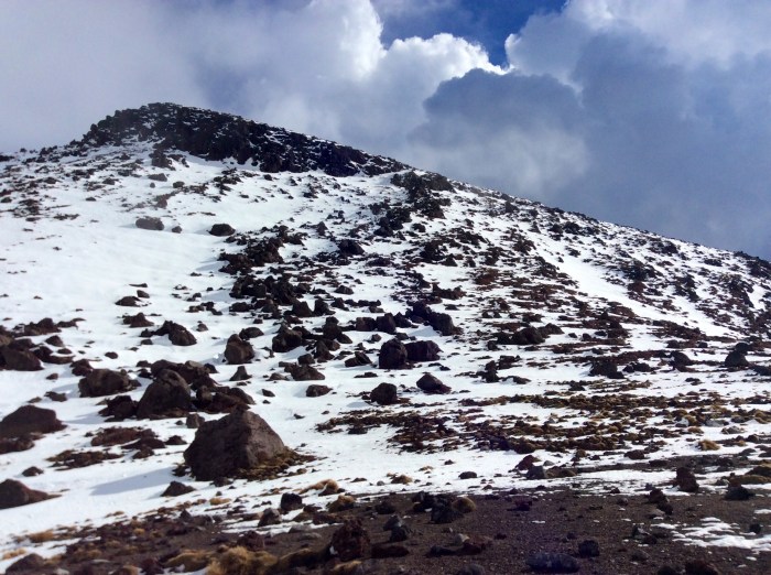 Somewhere over the cratère