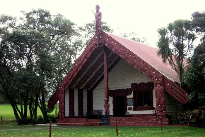Maison typique des tribus Maori