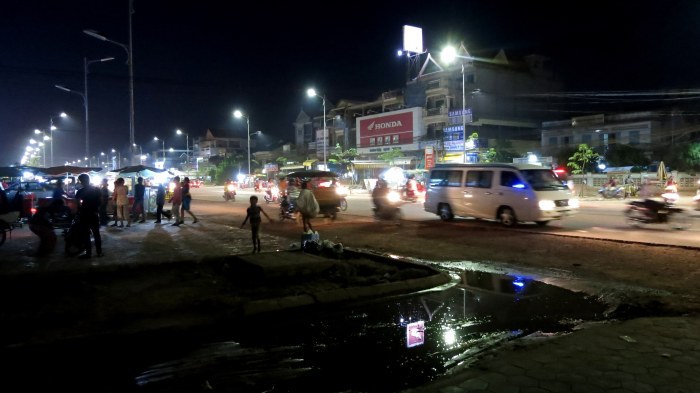 L'escapade de nuit pour aller dénicher mon trésor, sur une route nationale ...