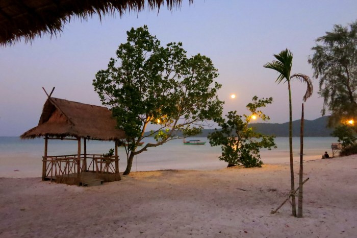 Vue du bunggalow où nous avons posé bagages (autrement dit; notre petit sac)