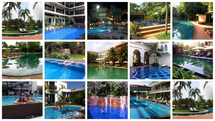 Les piscines : une institution à Siem Reap